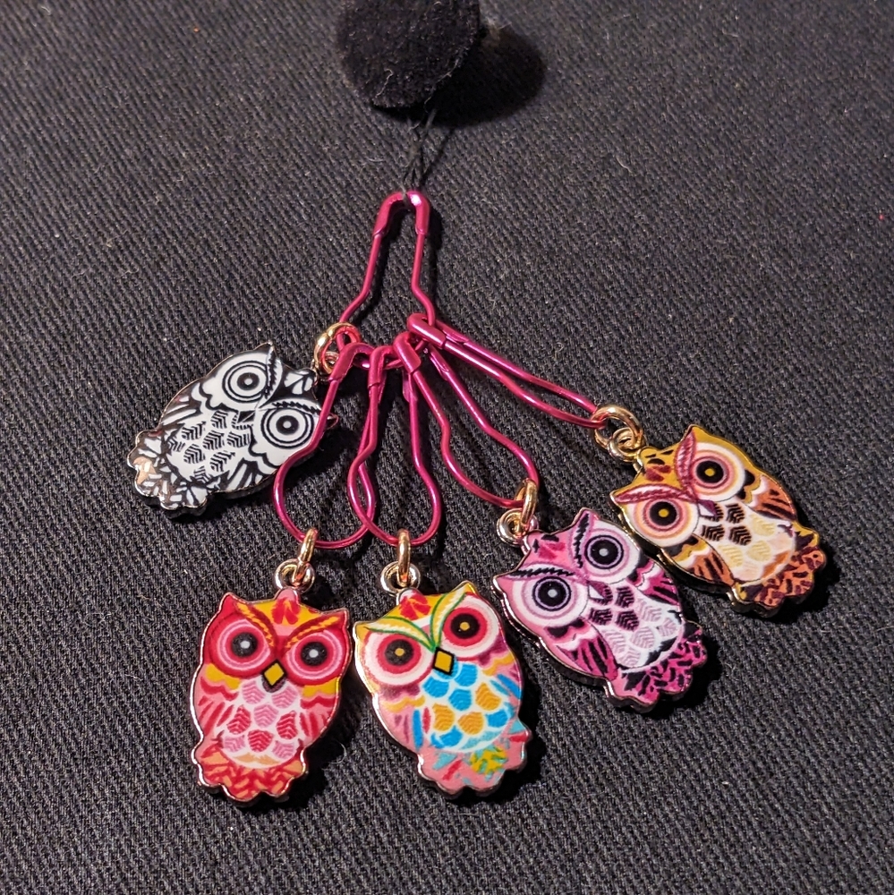 Stitch markers, knit, crochet.